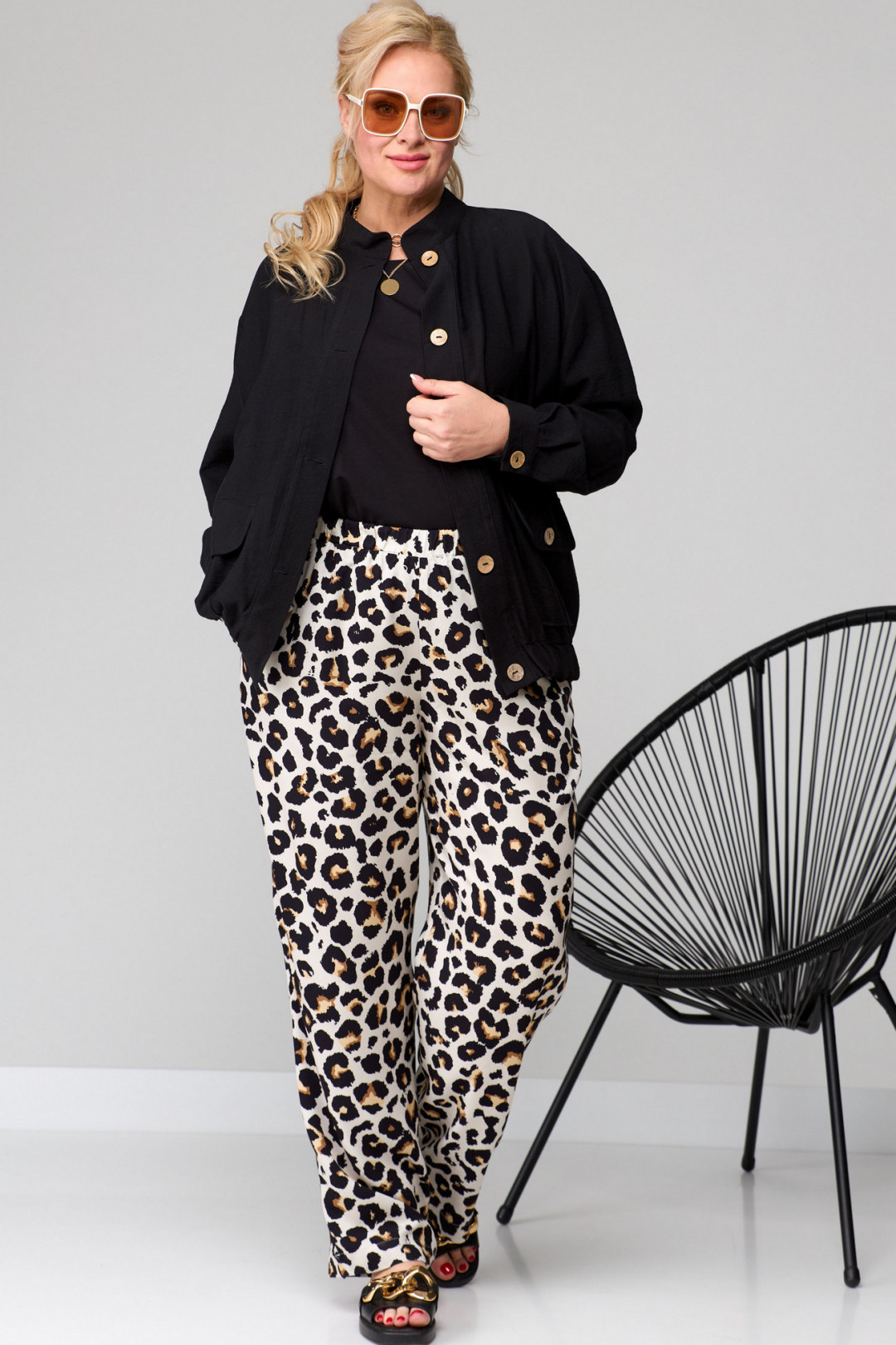 Брюки SOVA 11140 леопард - фото 2